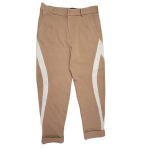 Nicholas Raefski Rolled Tab Ankle Trouser Pants Colorblock 2022 Mens Size XL Tan